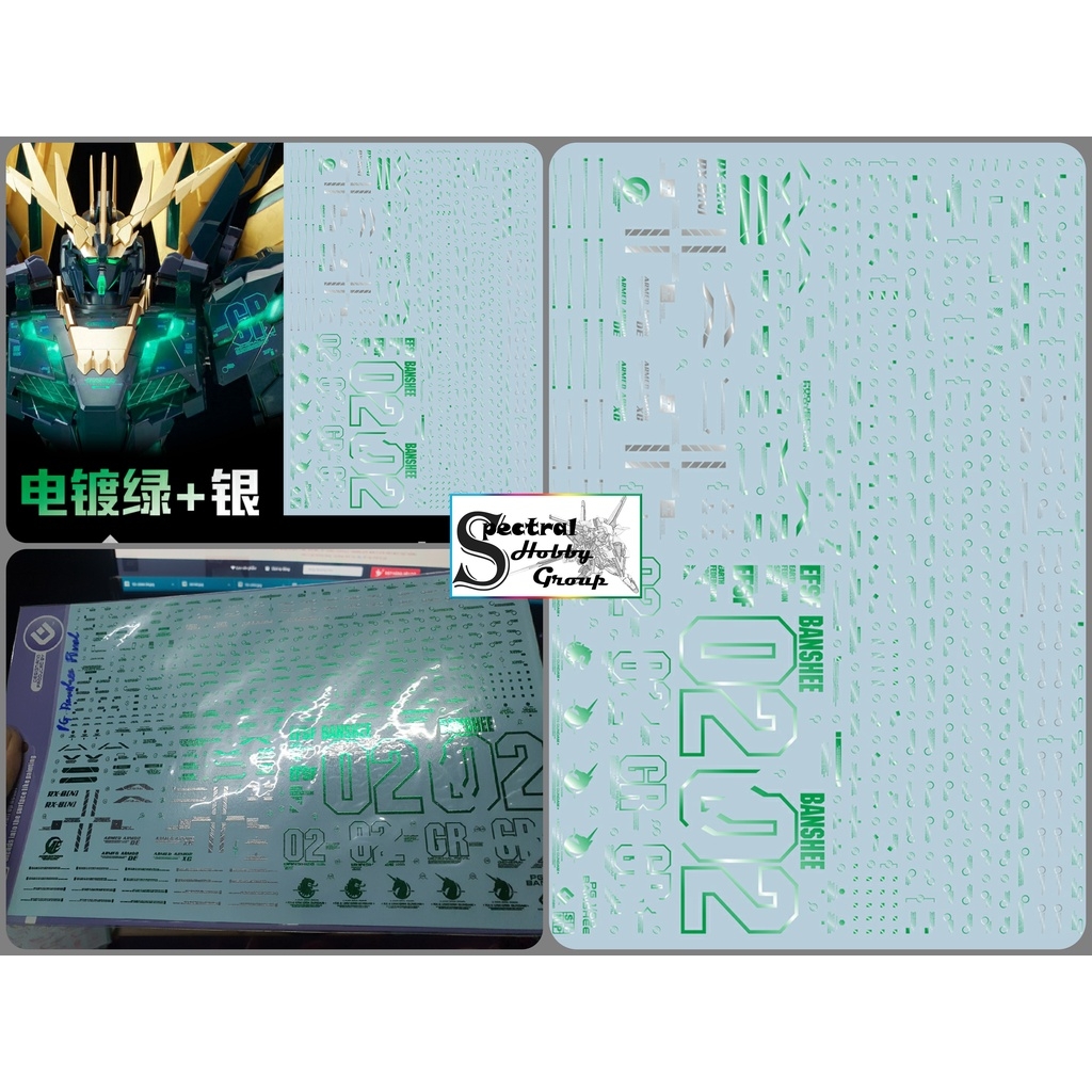 Decal nước mô hình PG các loại Unicorn Perfectibility Banshee Phenex UC Water sticker