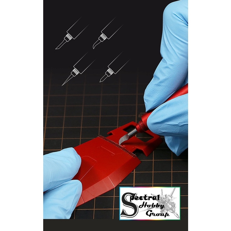 Dụng cụ mô hình Dspiae AT-EH Cán giữ mũi chisel khoan đa năng Metal holder handle