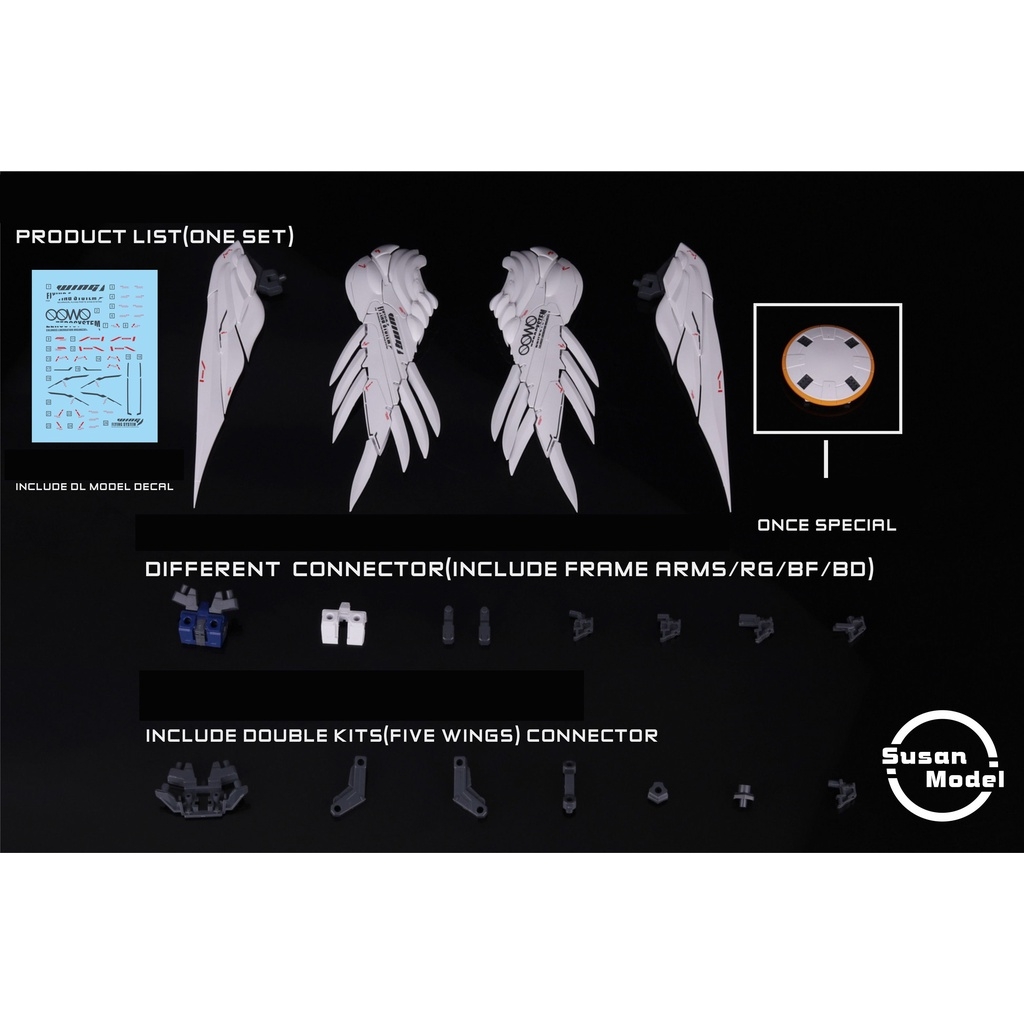Phụ kiện lắp ráp Susan Wing Suite cho RG BF BD gundam Frame arms girl (Wing Tallgeese HGBF HGBD FAG....)