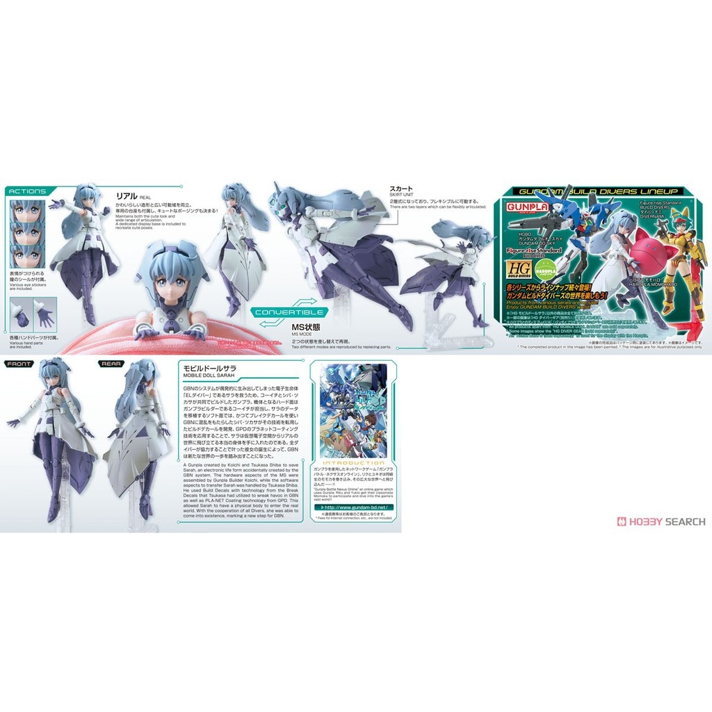 Mô hình lắp ráp HG BD 1/144 Mobile Doll Sarah - HGBD bandai
