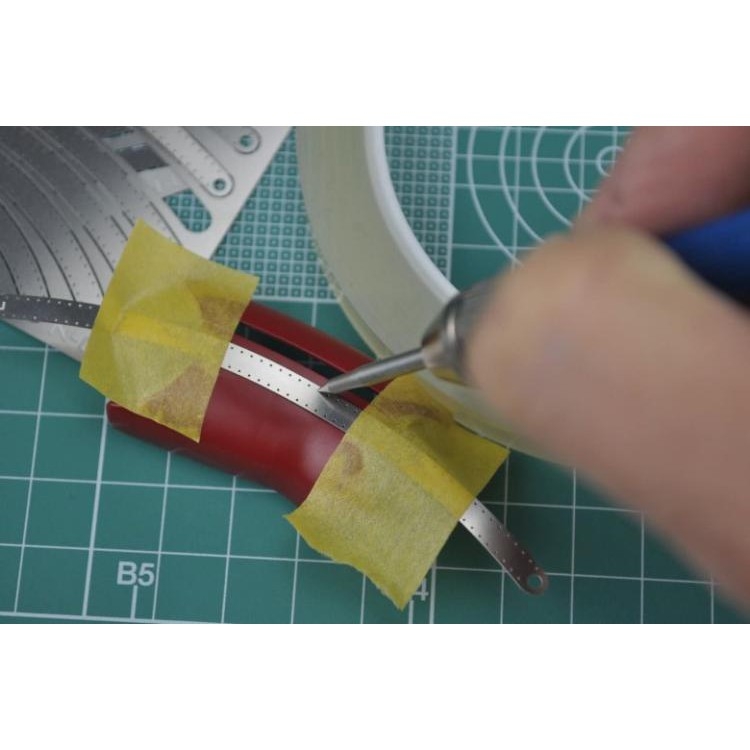 Dụng cụ kẻ line tạo đường cong N001 002 Etching sheet arc ruler curve gauge engraving Neron