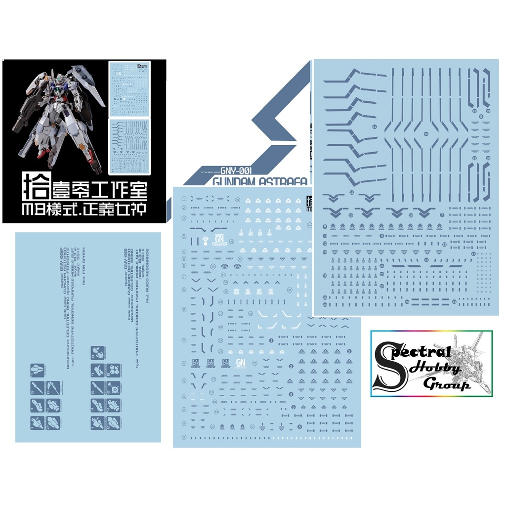 Decal nước dán mô hình MG RG HG Astraea Type F 8816 Avalanche Red White Water sticker