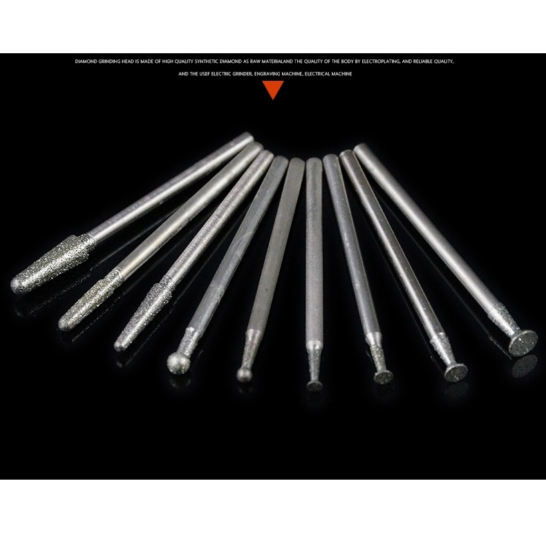 Bộ 40 mũi đầu mài khắc dũa nhám đa năng GJ01 Grinding head amber beeswax jade agate