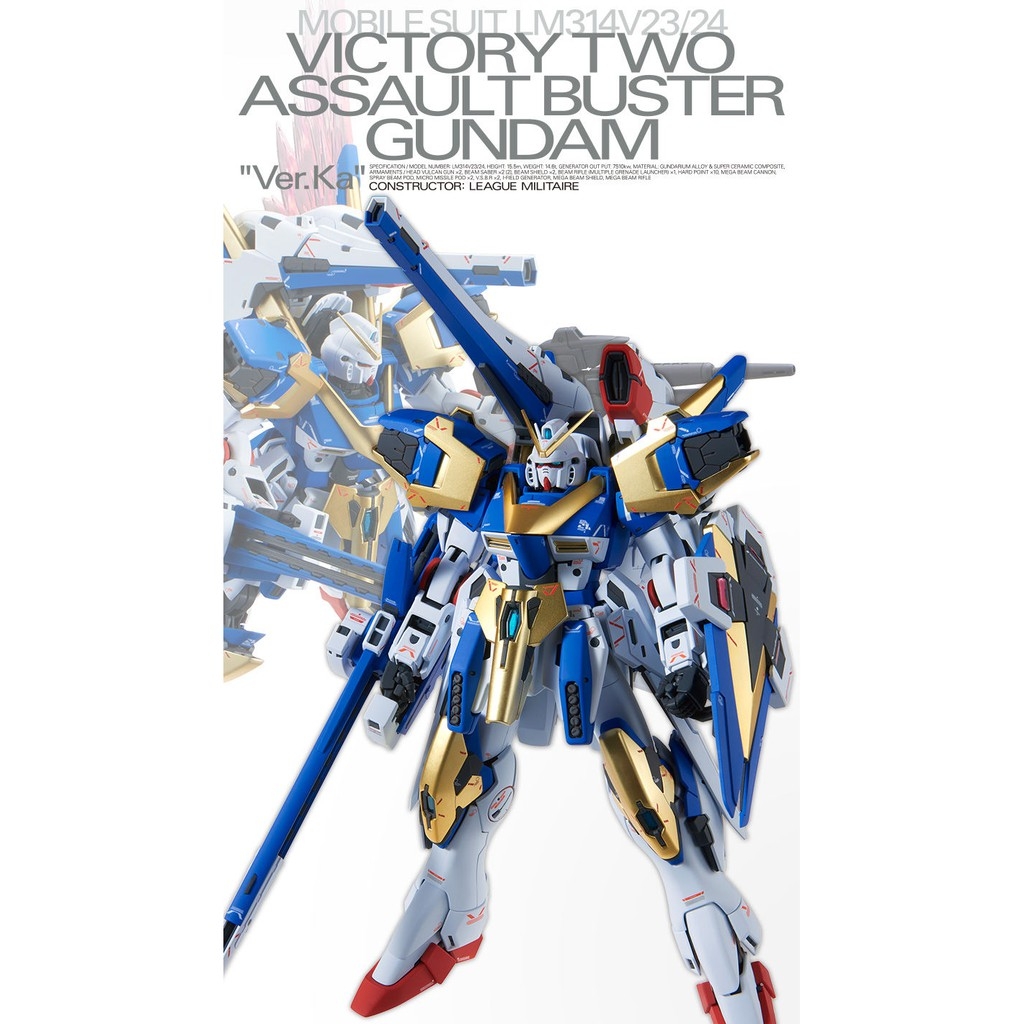 Mô hình lắp ráp MG 1/100 VICTORY TWO ASSAULT BUSTER GUNDAM Ver.Ka V2AB V2 AB bandai