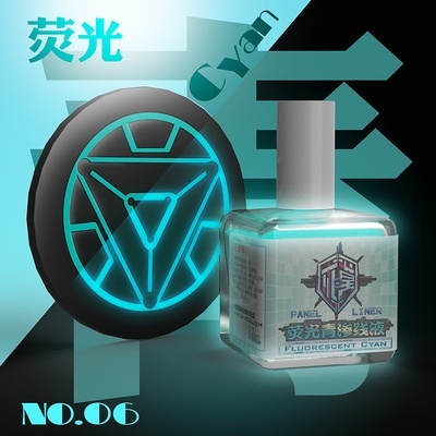 Dụng cụ QW sơn kẻ panel line phát sáng huỳnh quang UV Fluorescent Color 18ml cho mô hình