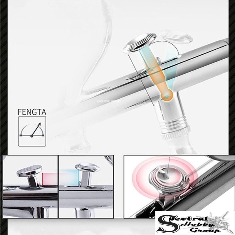 Dụng cụ bút sơn mô hình Pen airbrush USTAR KP45 KP-45 0.3mm 7cc Dual Action Japan Style
