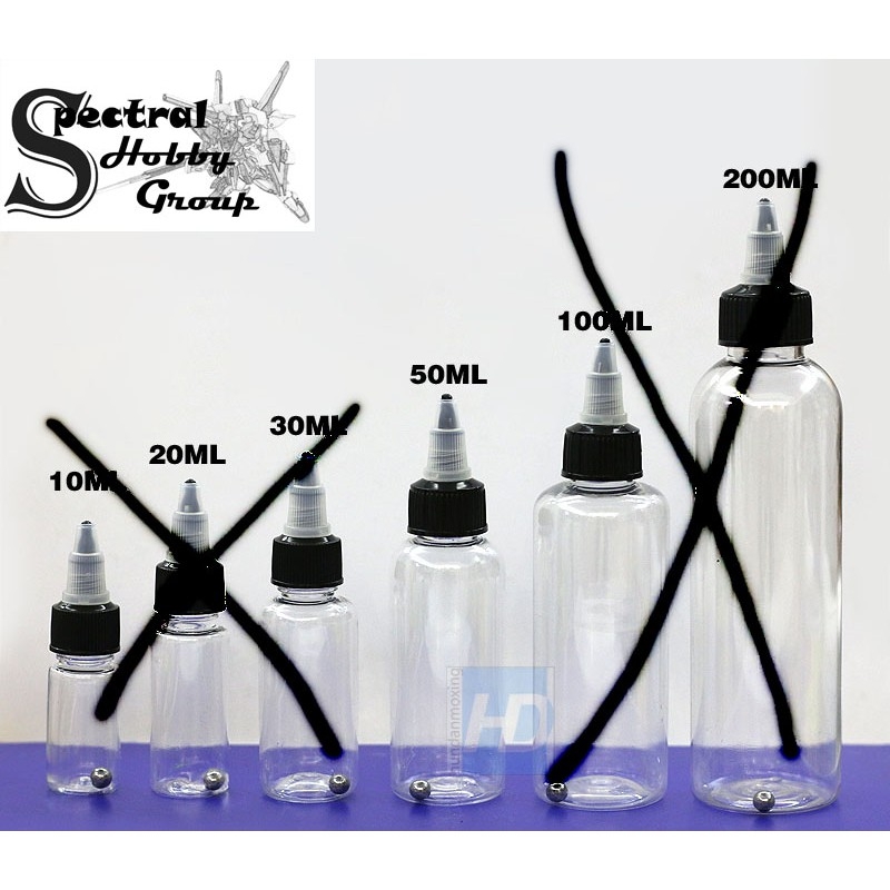 Lọ đựng pha sơn mô hình set 5 lọ Spare Bottle model paint - MIO