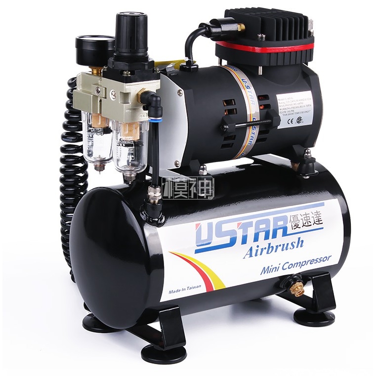 Máy nén khí máy sơn siêu êm Ustar 601G - Air Compressor Airbrush