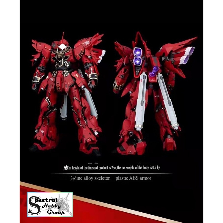 Mô hình MB Metal Build 1/100 Sinanju có led MS-10S Mettallic / Matt color
