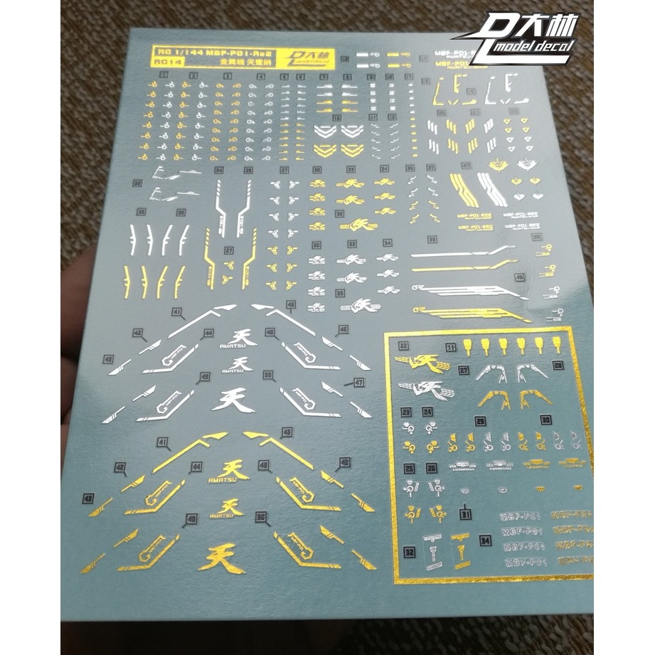 Decal dán nước mô hinh Gundam Amatsu Mina Hana MG MB RG Water sticker