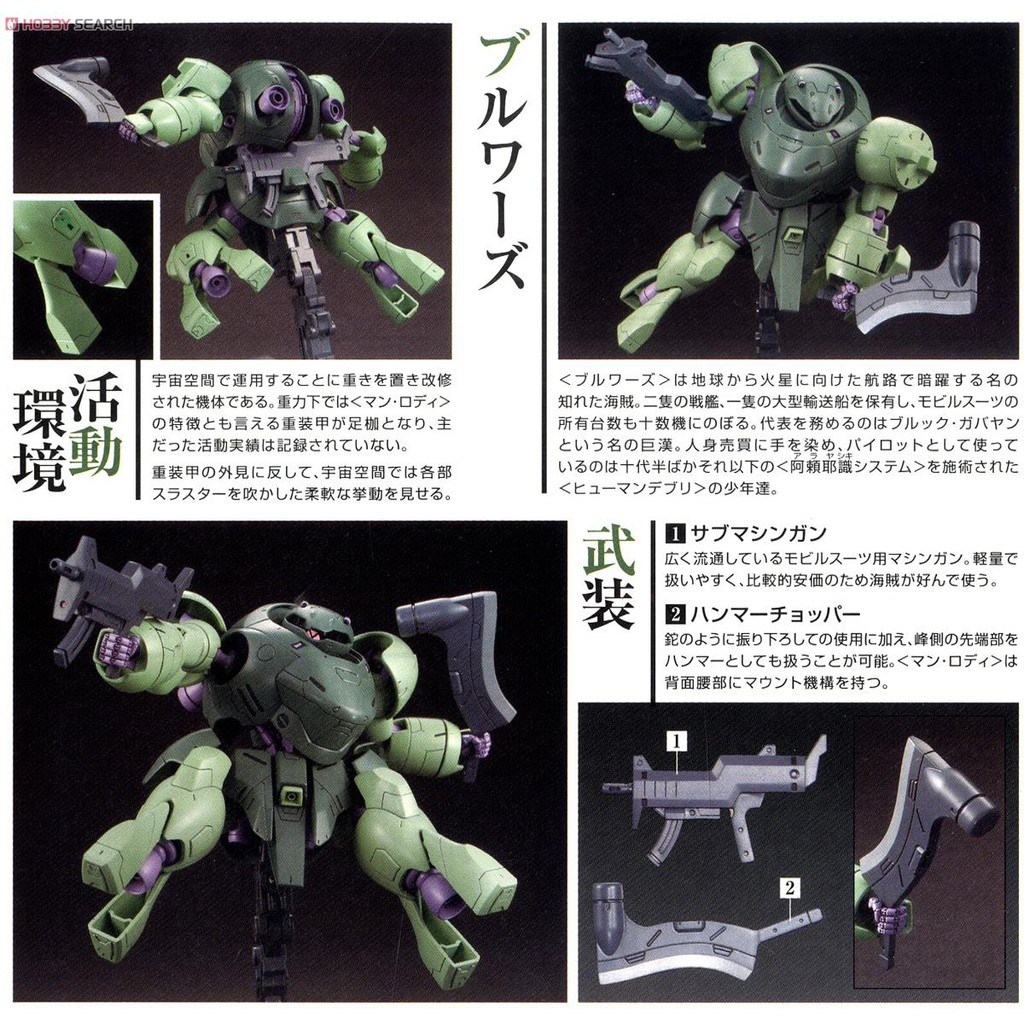 Mô hình lắp ráp 1/144 HG IBO Man Rodi gundam Bandai