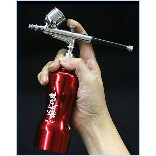 Máy nén khí máy sơn mô hình Airbrush hobby MS-020 | Royalmax mini rechargeable air pump portable