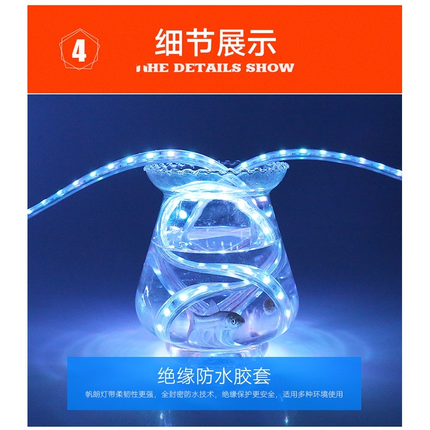 Đèn led RGB5050-72 đổi màu - Chống nước - (nếu lấy 10m KM Remote+Adapter)