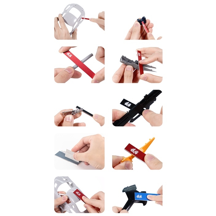 Dụng cụ Kẹp nhám Galaxy Bộ thanh tấm mài hợp kim nhôm Aluminium Alloy Grinding Stick