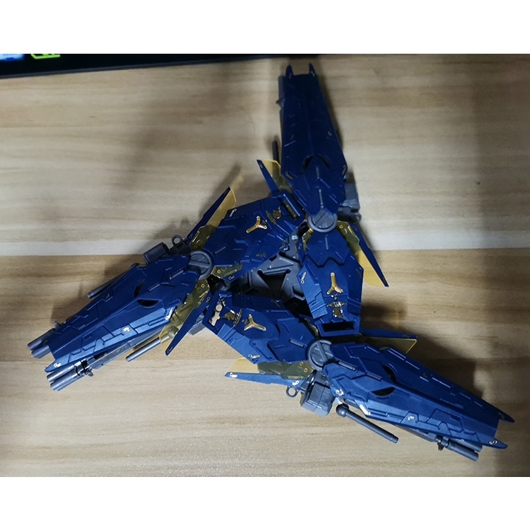 Phụ kiện MG 1/100 bộ 3 khiên Tri-Shield custom + Cannon + kết nối 3 shield + decal cho gundam Unicorn banshee