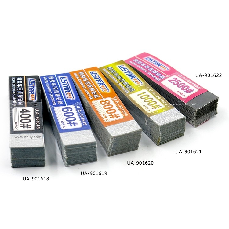 Dụng cụ USTAR Giấy nhám cắt sẵn pre-cut sandpaper [with adhesive] #400 - #2500 Tool hobby