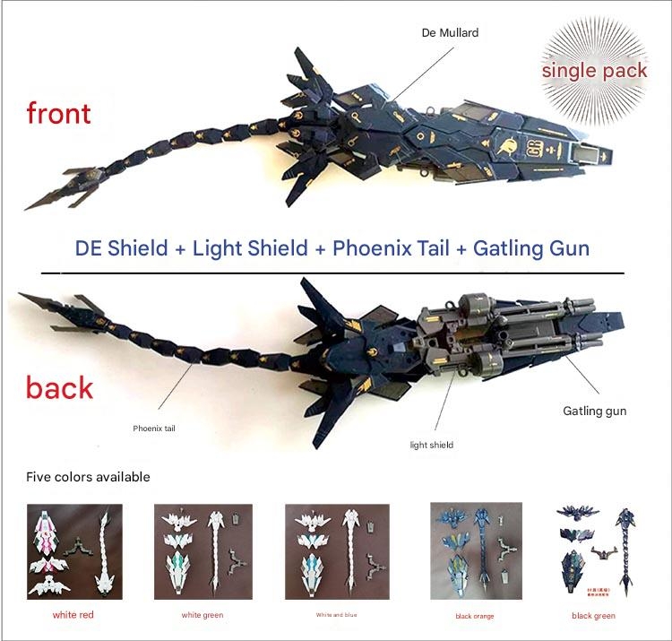 Phụ kiện mô hình khiên đuôi cho MG 1/100 DE Shield Tail gundam Unicorn Banshee Phenex
