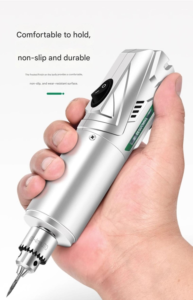 Máy khoan mài điêu khắc đánh bóng cầm tay đảo chiều DEGUQMNT Mini Electric Drill Grinder MNT998518