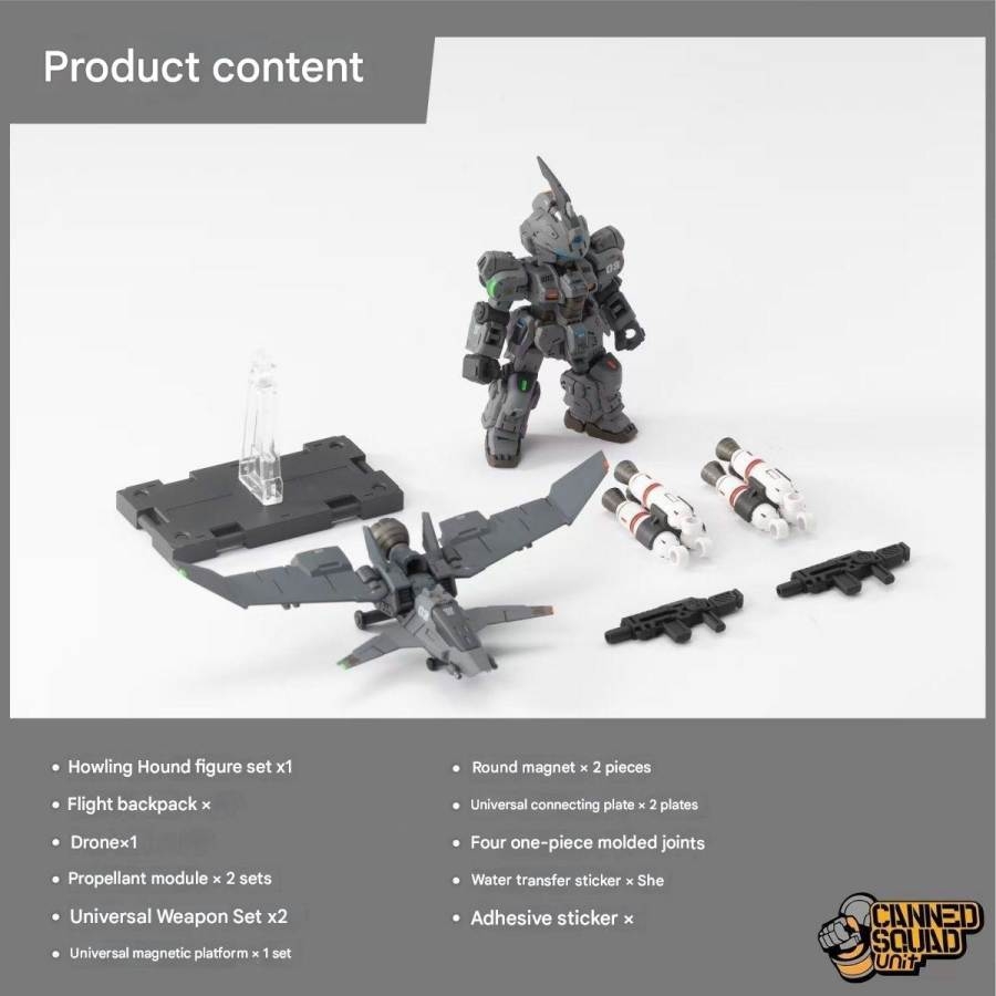 Mô hình lắp ráp Canned Squad Unit Strike Barking Hound CSU 004 005 Ex pack Multifun Model