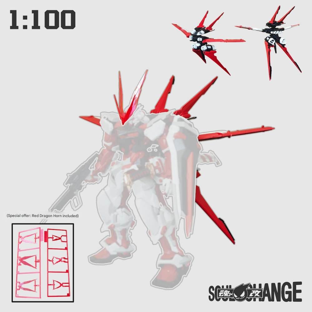 Phụ kiện mô hình 1/100 Dragon Sword Flight unit (+sừng Horn) Astray gundam seed series (mg/mb/hirm) Soulchange