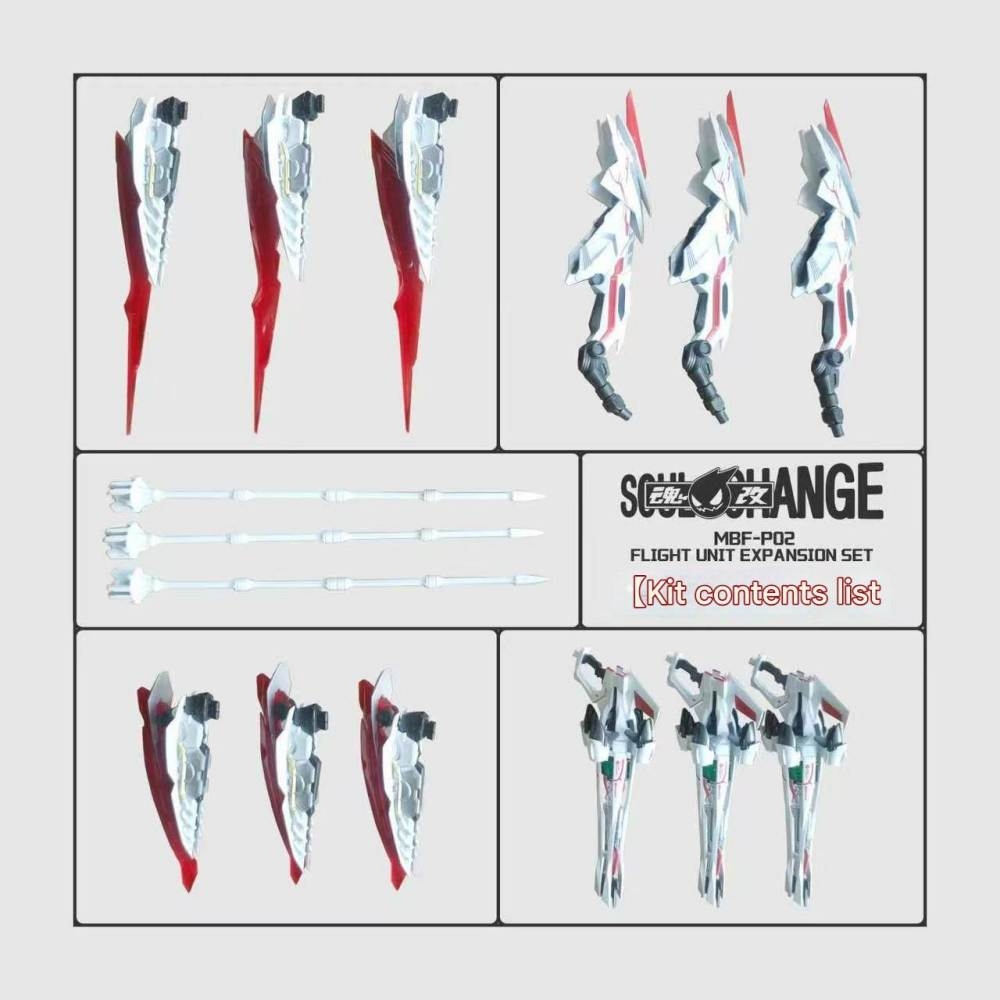 Phụ kiện mô hình 1/100 Dragon Sword Flight unit (+sừng Horn) Astray gundam seed series (mg/mb/hirm) Soulchange