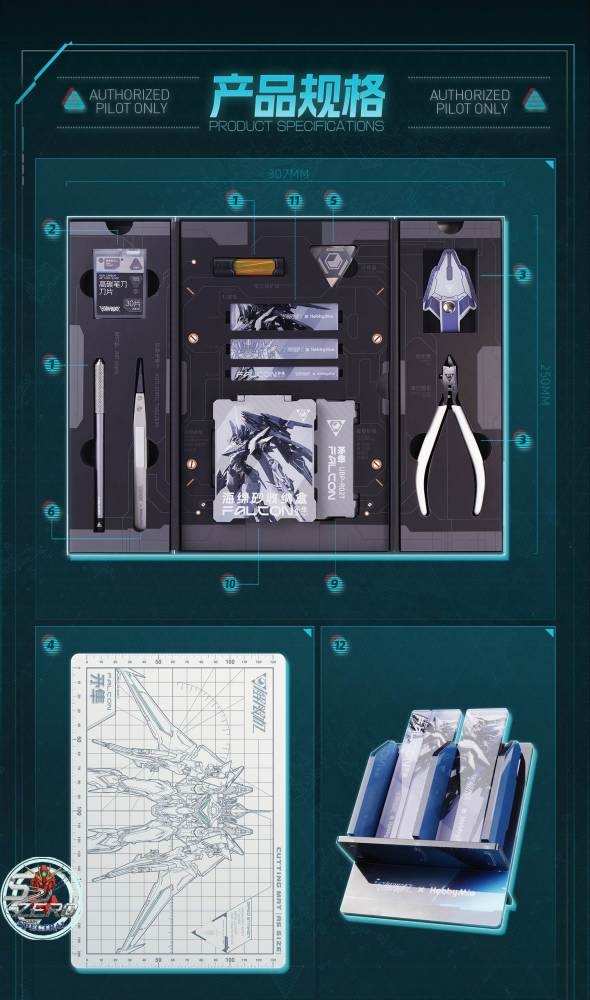 Bộ dụng cụ cao cấp Hobby Mio x Mecha BREAK FALCON Premium Tool Kit For Modeling