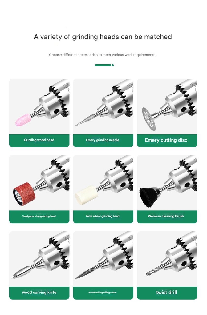 Máy khoan mài điêu khắc đánh bóng cầm tay đảo chiều DEGUQMNT Mini Electric Drill Grinder MNT998518