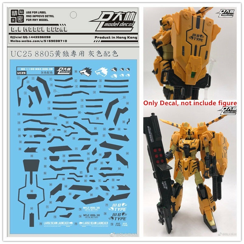 Decal nước dán mô hình Zeta PLUS A1 C1 Z3 Red ver.ka PG MG RG HG các loại Water sticker