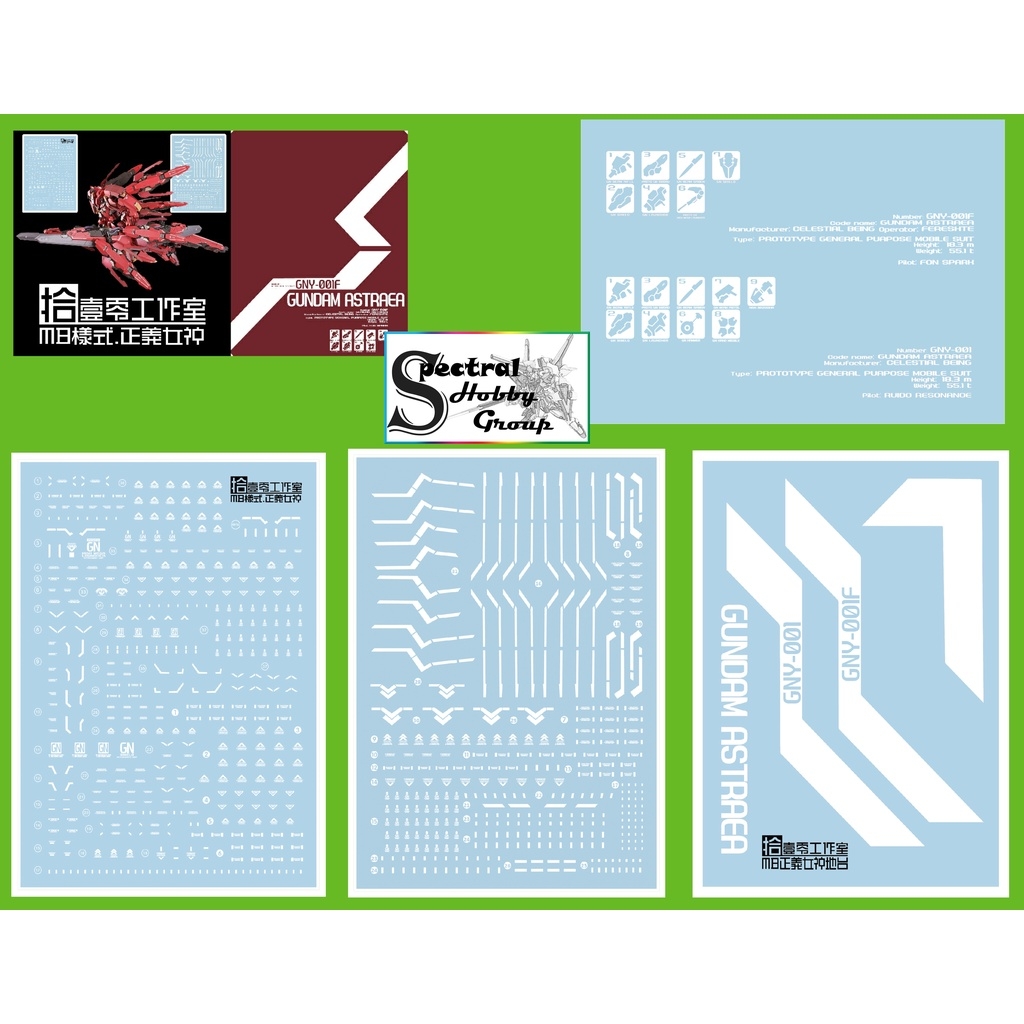 Decal nước dán mô hình MG RG HG Astraea Type F 8816 Avalanche Red White Water sticker