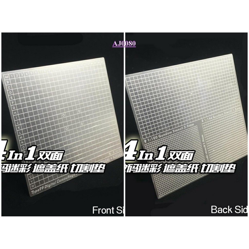 Dụng cụ mô hình ALEXEN metal masking hexagon desert camouflage camo AJ0081 AJ0088 AJ0080 4in1