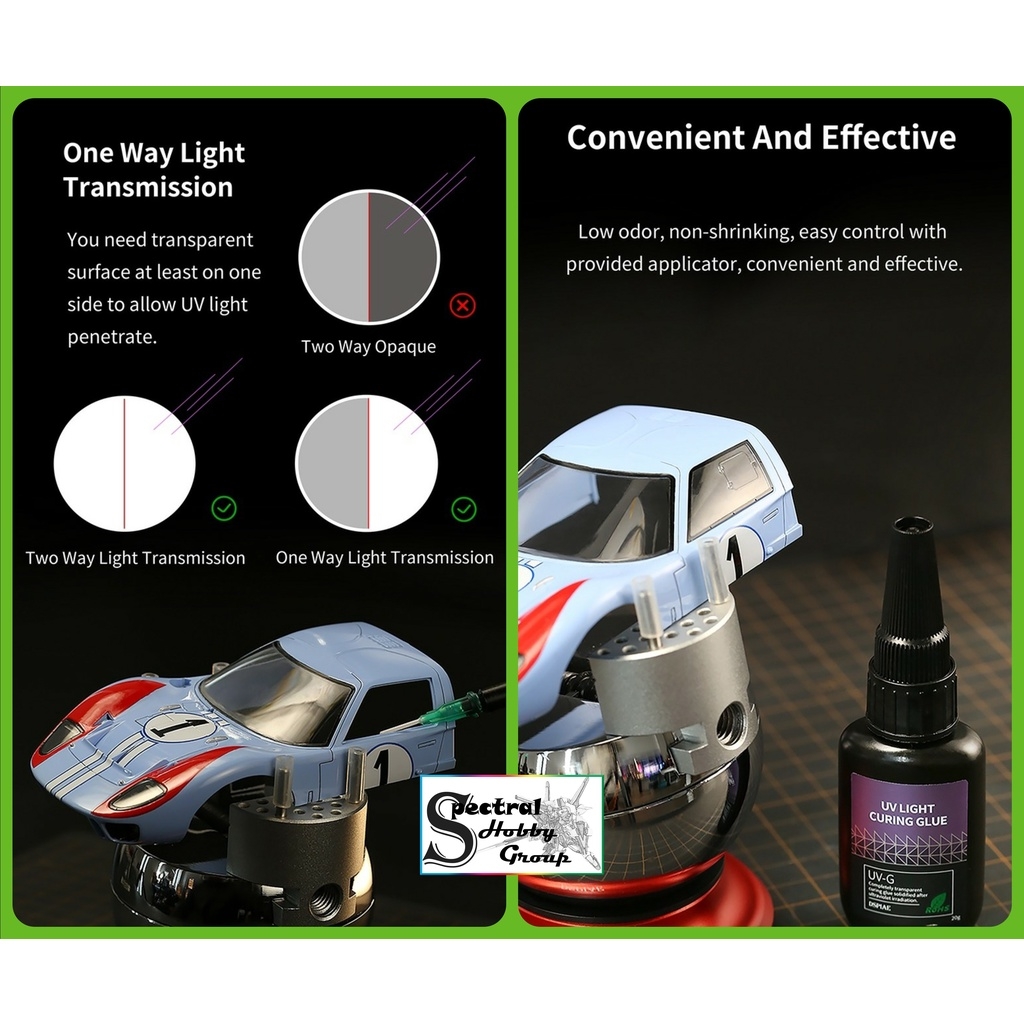 Dụng cụ DSPIAE keo trong UV khô nhanh / đèn LED UV UV-G Light Curing Clear Glue