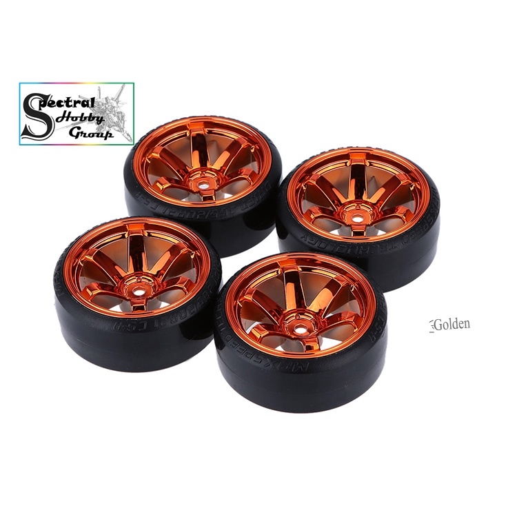 Phụ kiện Mô hình điều khiển RC Car: 1/10 Drift Tire lốp kèm vành xe cho Traxxas HSP Tamiya HPI Kyosho các loại