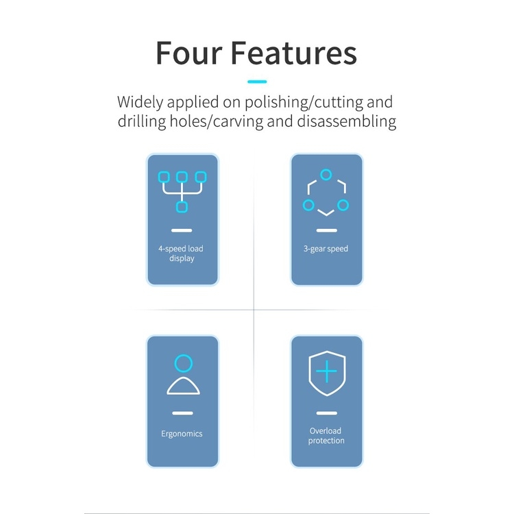 Dụng cụ SG02 máy khoan mài cắt mini cầm tay đánh bóng Smart Electric Polishing Pen grinder sander Qianli Mega-Idea