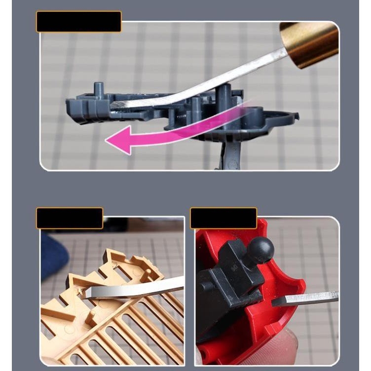 Dụng cụ chisel USTAR đẩy gọt ghẻ xóa chi tiết lưỡi bằng details flat blade push knife