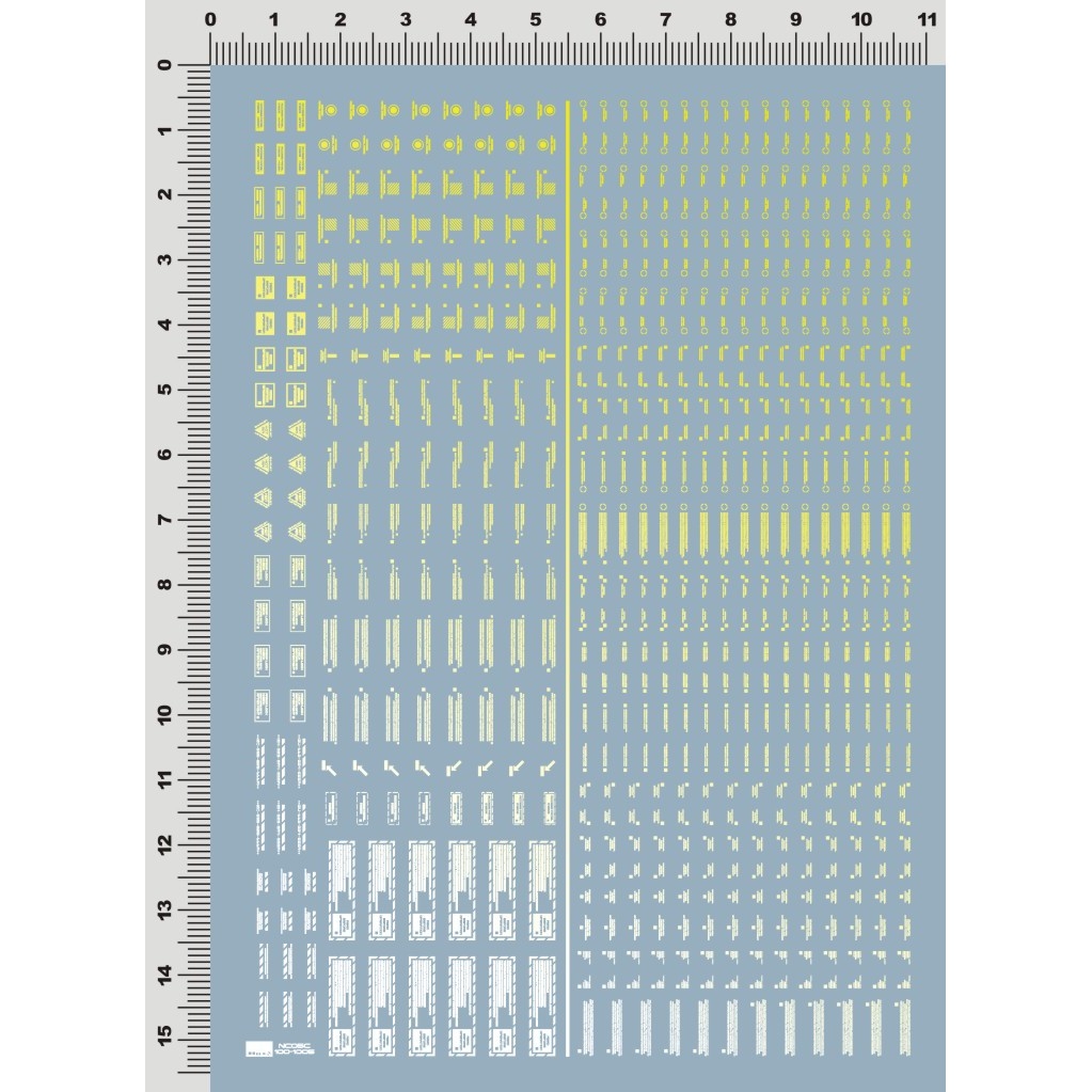 Decal nước dán mô hình NC05 cảnh báo General Warning Caution EVO RB MG HG RG series