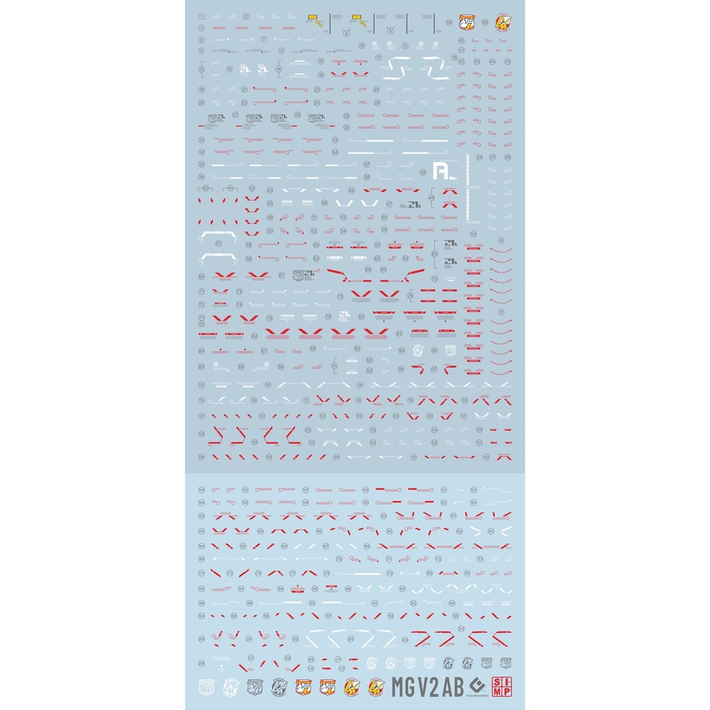 Decal nước dán mô hình MG HG Victory gundam V2 V2AB các loại Water sticker