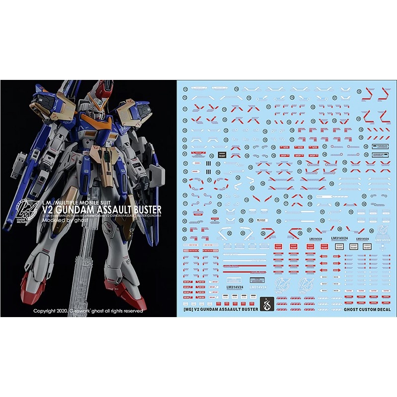 Decal nước dán mô hình MG HG Victory gundam V2 V2AB các loại Water sticker