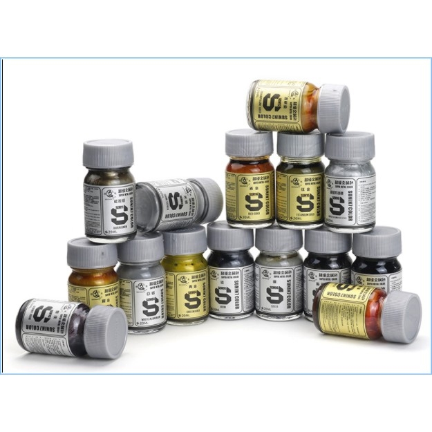 Sơn mô hình SUNIN METALLIC vàng bạc thép gold silver stainless color SEM 01 - 16