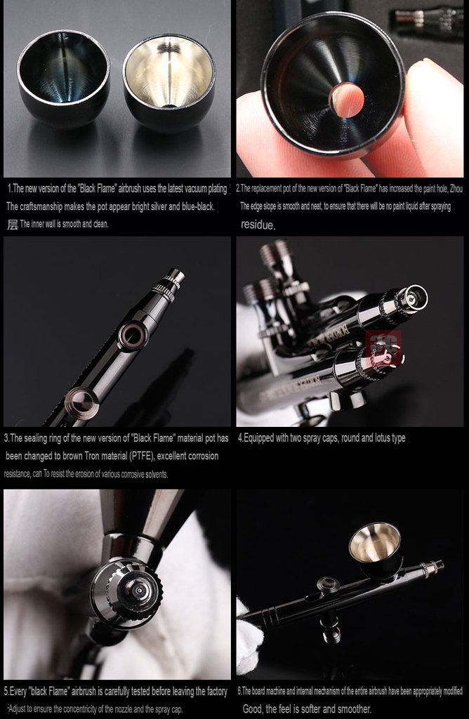 Bút sơn mô hình BORDER BLACK FRAME Pro 0.2mm 0.3mm 0.5mm Pen Airbrush