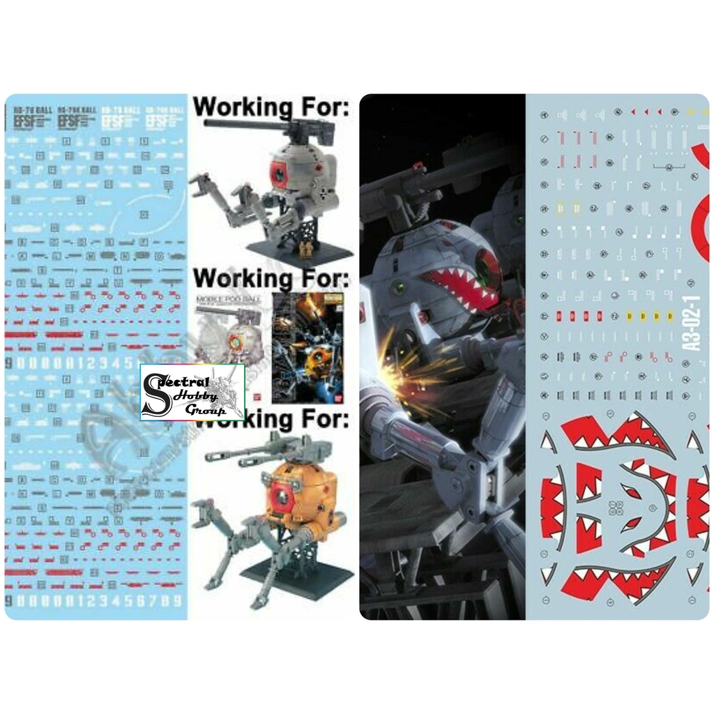 Decal nước dán mô hình MG RB79 Ball RB-79 các loại - Water sticker