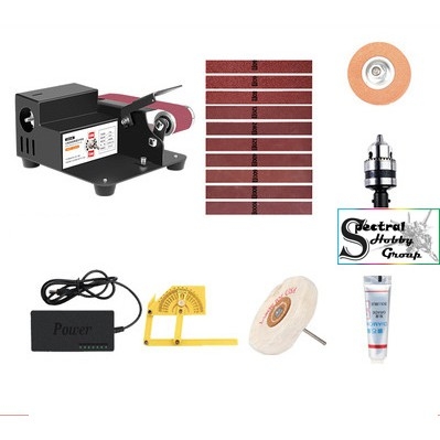 Dụng cụ Máy khoan đánh bóng mài dây dai đa năng để bàn Micro Abrasive Belt Manchine SDJ775