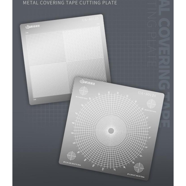Dụng cụ USTAR bảng mẫu cắt masking template UA80124 80125 Metal Cover Tape Cutting Plate