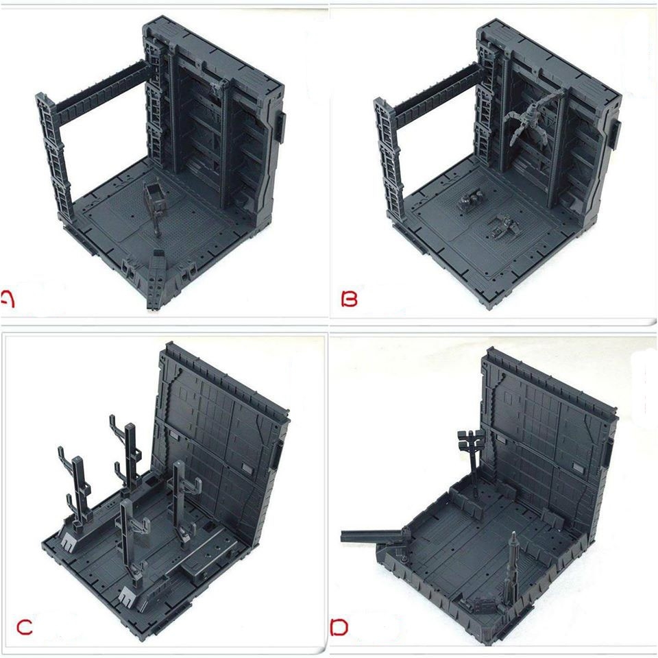 Mô hình sa bàn Domain base CG Set 18 bộ 4A+4B+1C+1D+1E+1F+3G+3H gundam Hangar