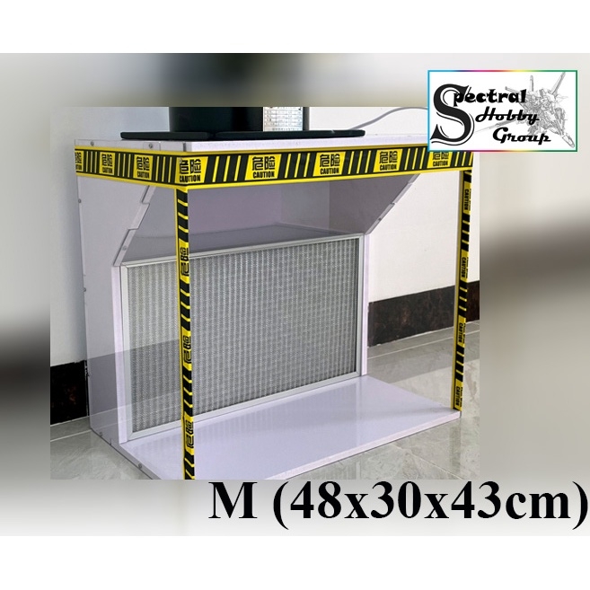 Hộp hút mùi khí cho sơn mô hình LA-03 Negative pressure spray paint box Metal liner BJD Lazy
