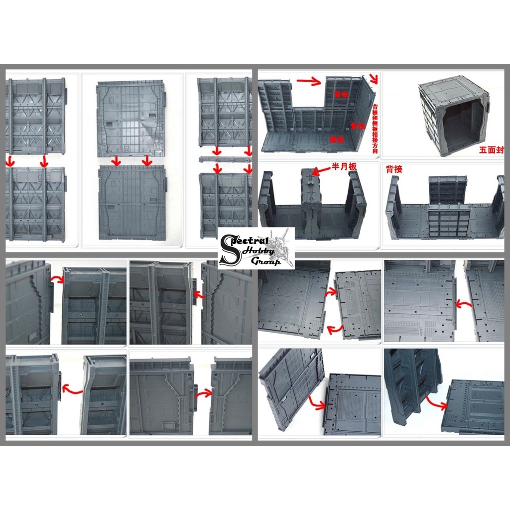 Mô hình sa bàn CG Domain Base gundam hangar set 3 bộ IJK