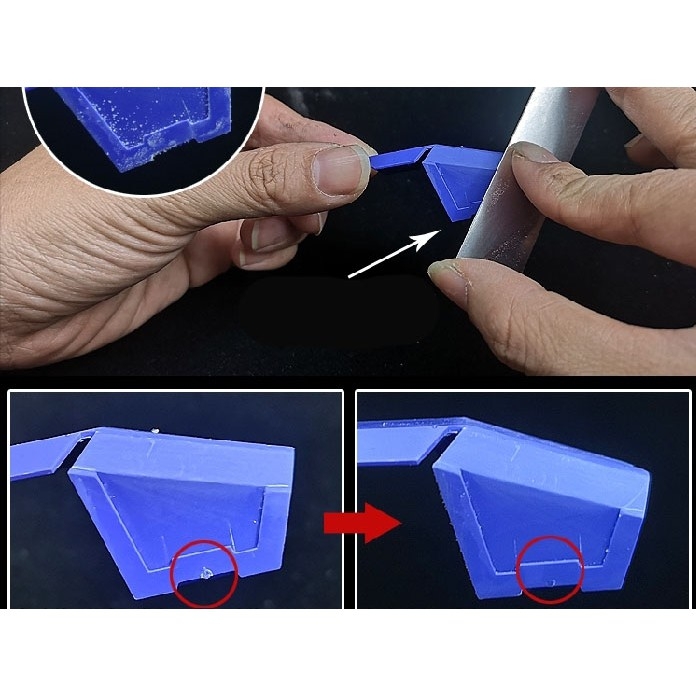 Nhám dũa mài mịn MS030 Transparent Clear Parts Nozzle Grind Chopping File Coarse Fine polishing