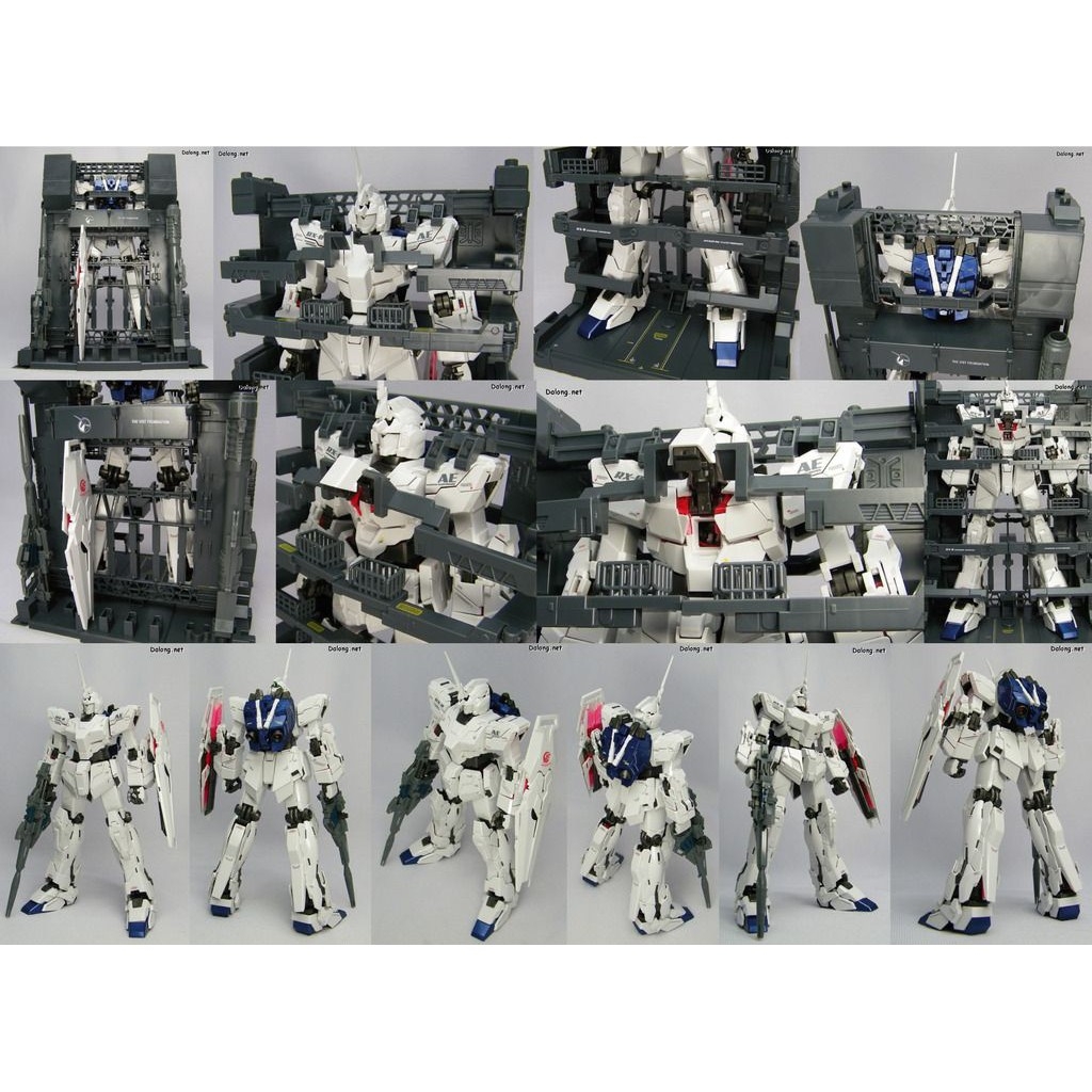 Mô hình lắp ráp 1/100 MG Unicorn Gundam HD Color +MS CAGE gundam bandai