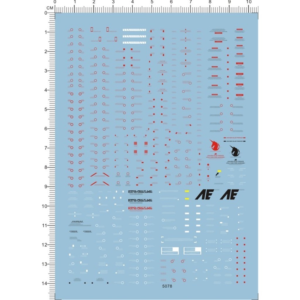 Decal nước dán mô hình UNICORN Gundam MG Mega size MGEX các loại Water sticker