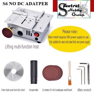 Máy cắt cưa mài đánh bóng để bàn S6 lưỡi cưa 63mm PCB Desktop Cutting Machine Mini Aluminum Alloy