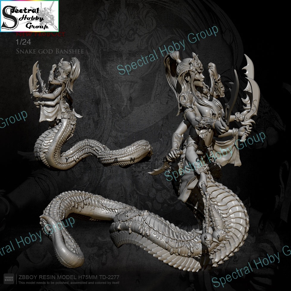 Mô hình nhựa 75mm Resin Snake God Banshee TD2277